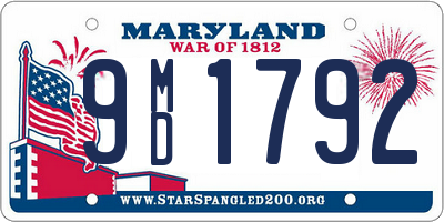 MD license plate 9MD1792