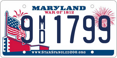 MD license plate 9MD1799