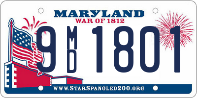 MD license plate 9MD1801