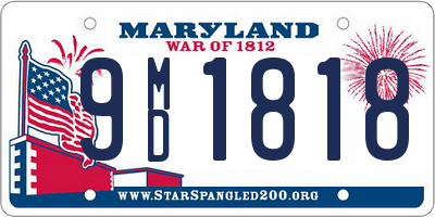 MD license plate 9MD1818