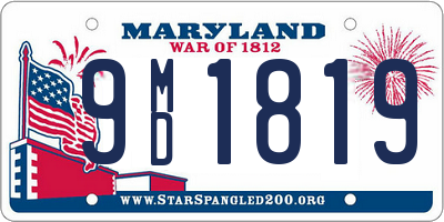 MD license plate 9MD1819