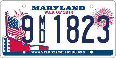 MD license plate 9MD1823