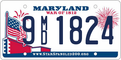 MD license plate 9MD1824