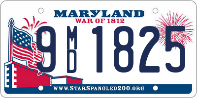 MD license plate 9MD1825