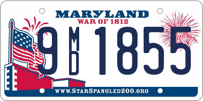 MD license plate 9MD1855