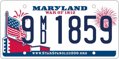 MD license plate 9MD1859