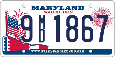 MD license plate 9MD1867