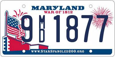 MD license plate 9MD1877