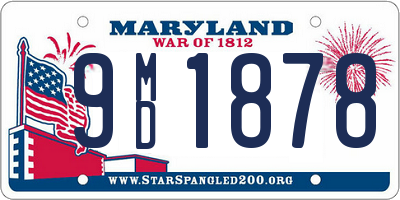 MD license plate 9MD1878