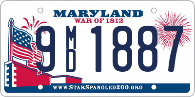 MD license plate 9MD1887