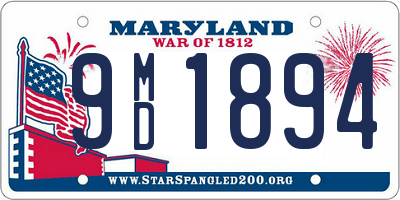 MD license plate 9MD1894