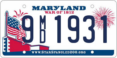 MD license plate 9MD1931