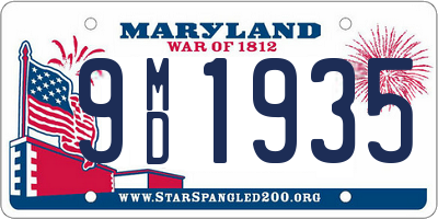 MD license plate 9MD1935