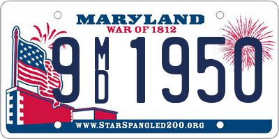 MD license plate 9MD1950