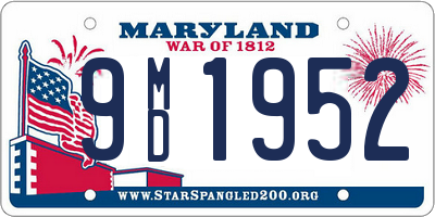 MD license plate 9MD1952