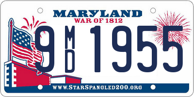 MD license plate 9MD1955