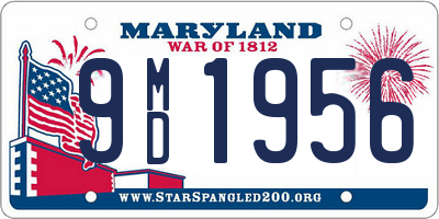 MD license plate 9MD1956