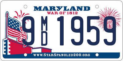 MD license plate 9MD1959