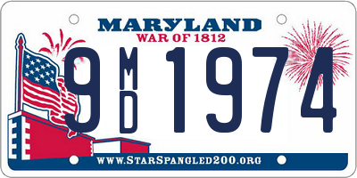 MD license plate 9MD1974