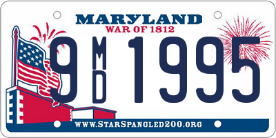 MD license plate 9MD1995