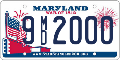 MD license plate 9MD2000