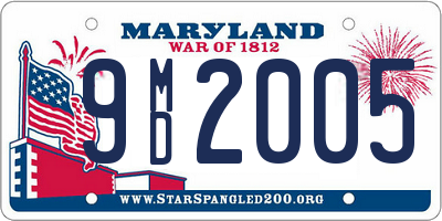 MD license plate 9MD2005
