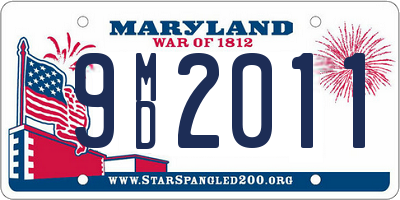 MD license plate 9MD2011