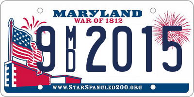 MD license plate 9MD2015