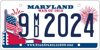 MD license plate 9MD2024