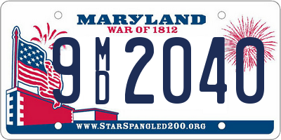 MD license plate 9MD2040