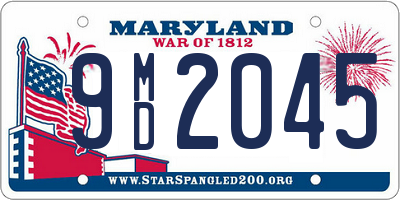 MD license plate 9MD2045