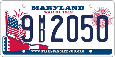 MD license plate 9MD2050