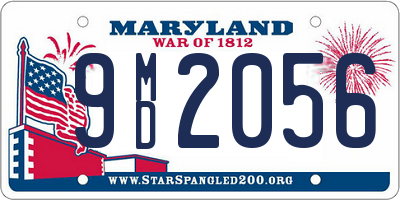 MD license plate 9MD2056