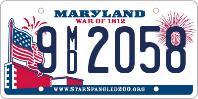 MD license plate 9MD2058