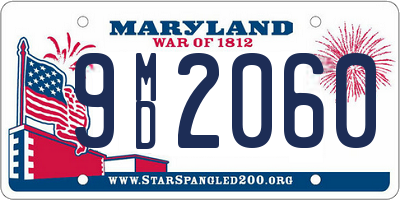 MD license plate 9MD2060