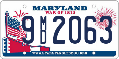 MD license plate 9MD2063