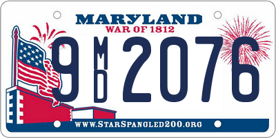 MD license plate 9MD2076