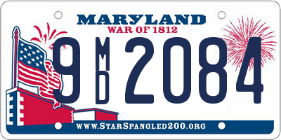 MD license plate 9MD2084