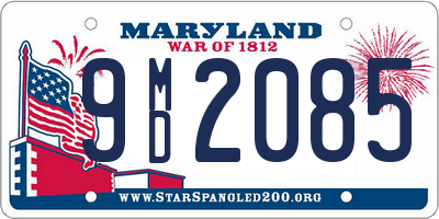 MD license plate 9MD2085