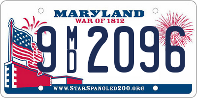 MD license plate 9MD2096