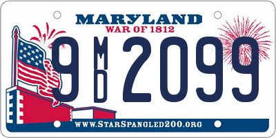 MD license plate 9MD2099