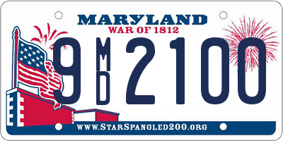 MD license plate 9MD2100