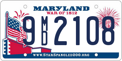MD license plate 9MD2108