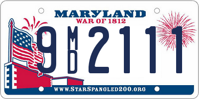 MD license plate 9MD2111