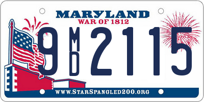 MD license plate 9MD2115