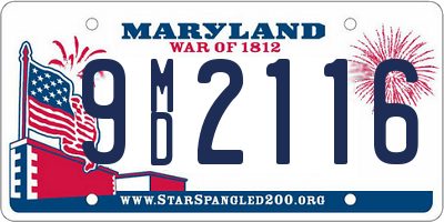 MD license plate 9MD2116