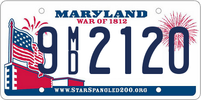 MD license plate 9MD2120