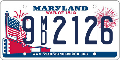 MD license plate 9MD2126