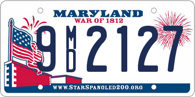 MD license plate 9MD2127