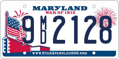 MD license plate 9MD2128